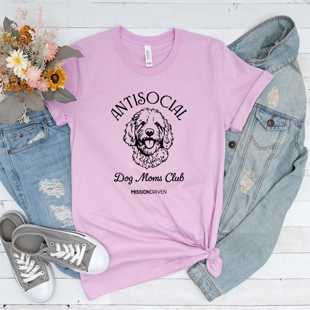 Antisocial Dog Moms Club T-Shirt