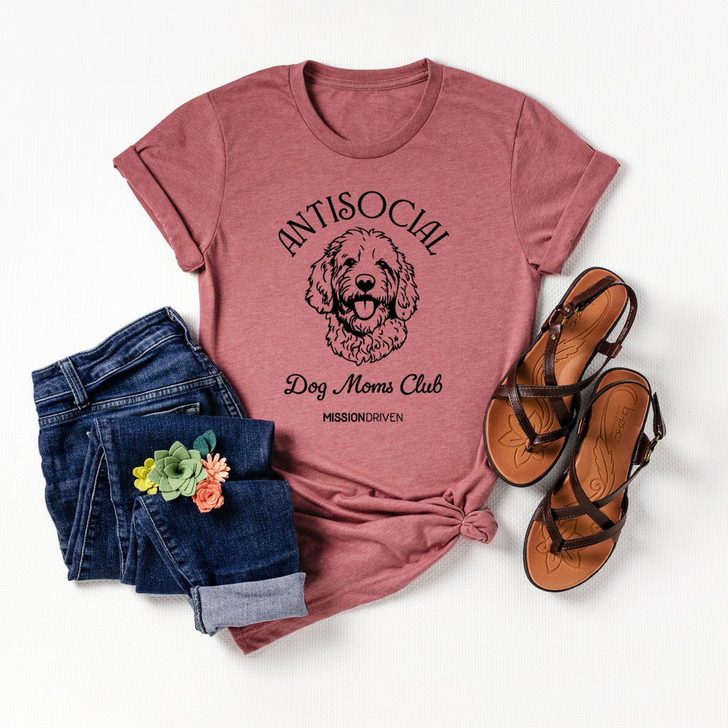 Antisocial Dog Moms Club T-Shirt